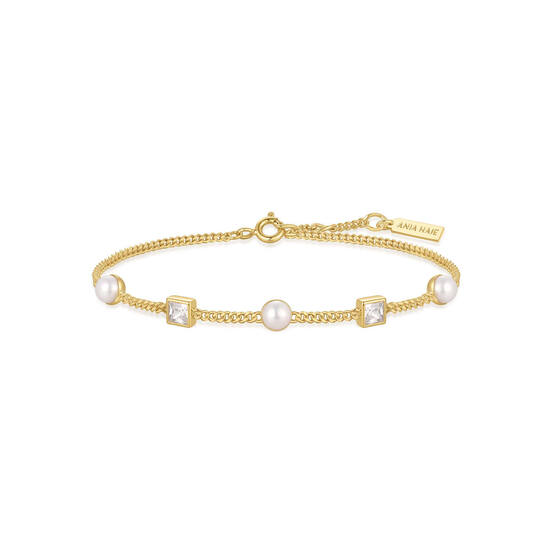  Reimaginer - Armbanden met steen - Zilver / 14kt GP - Zirkonia - 18,5cm